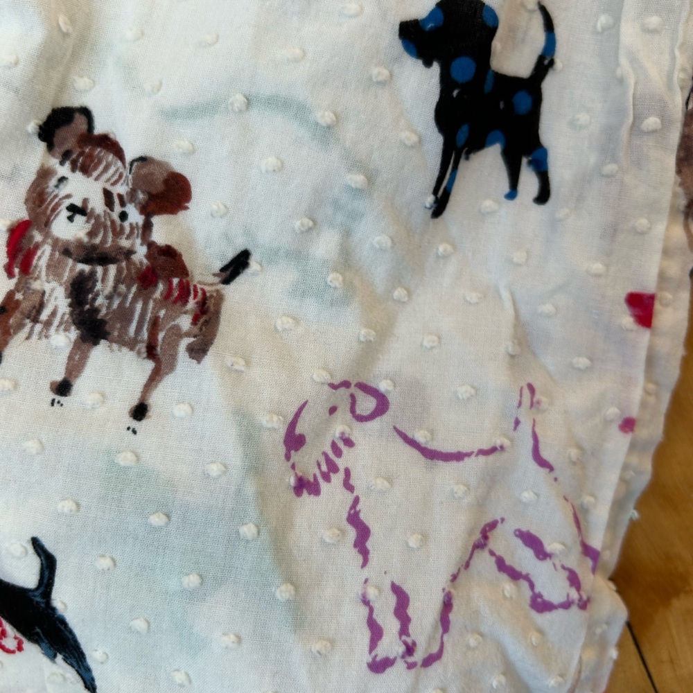 Anthropologie E for Eloise Pajama Pants Animal Print Dog Colorful Size Medium - Picture 4 of 7